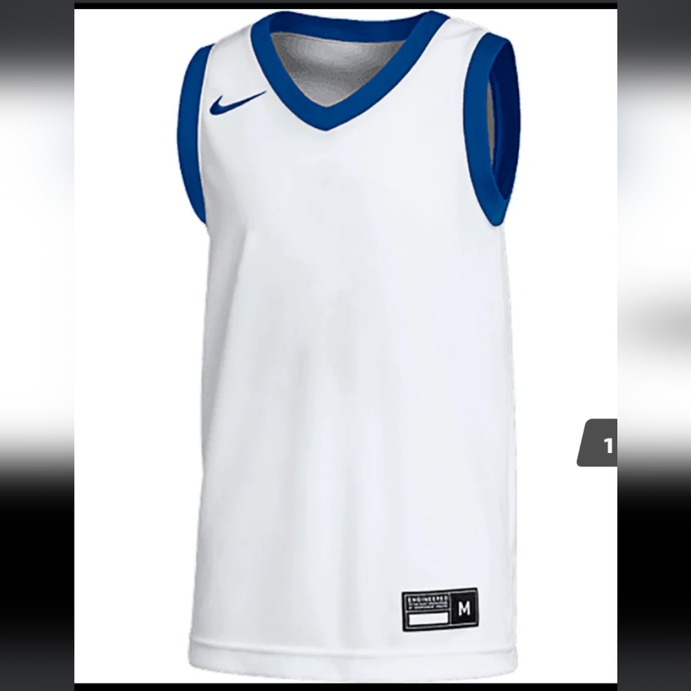 Nike Women's Basketball Jersey White Blue Size XL